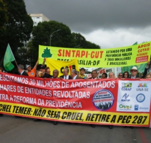 SINTAPI-CUT BRASÍLIA-DF PROTESTA CONTRA A REFORMA DA PREVIDÊNCIA
